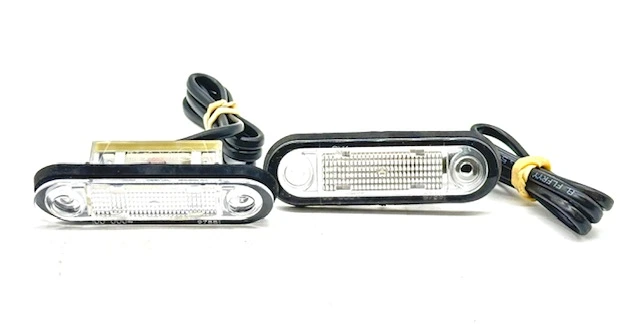 ORANGE LED 8-24V, VITT GLAS. 1 PAR